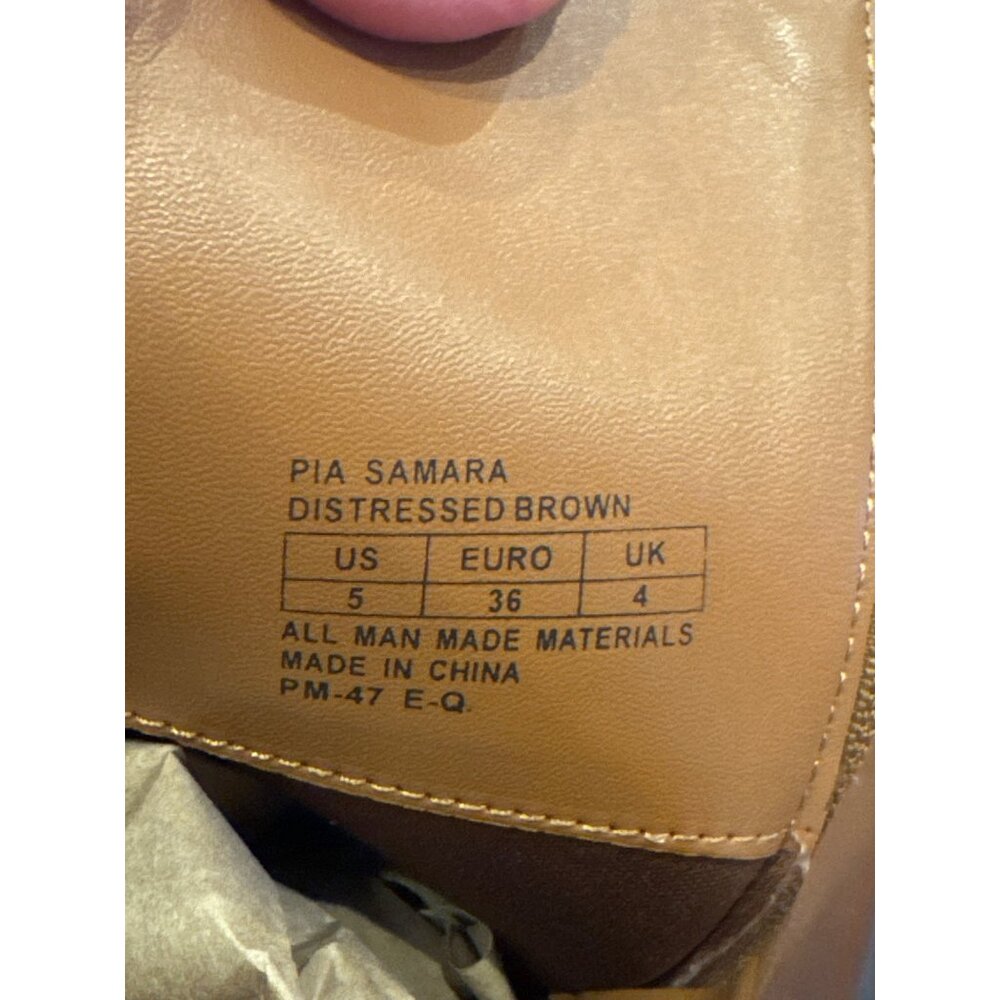 Sam Edelman Pia Samara Distressed Brown Tall Riding Boots US 5 Equestrian - Picture 8 of 15